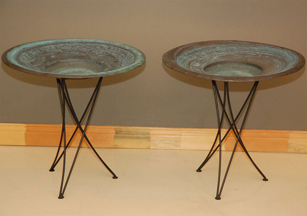 Pair of Copper Bird Baths at 1stDibs