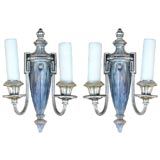 Vintage Pair of silver plated sconces
