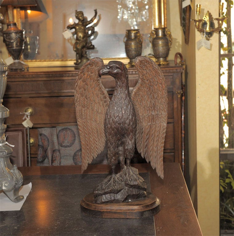Early 19th Century Carved Wooden Eagle