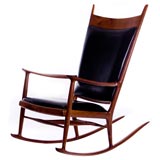 Sam Maloof Walnut & Leather Rocking Chair