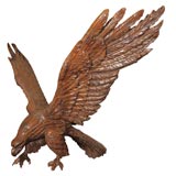 Monumental Carved Hardwood American Bald Eagle