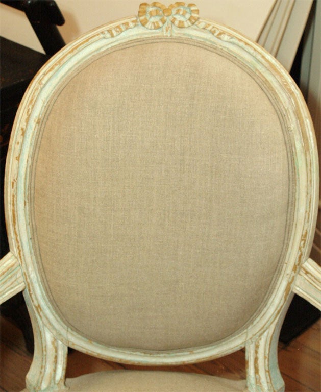 French Louis XVI Fauteuil For Sale