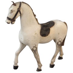 Carved Horse with Sisal Tail