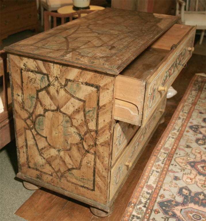 Austrian Paint Decorated Chest of Drawers
