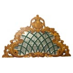 19th c French Carved and Mirrored Pediment 8