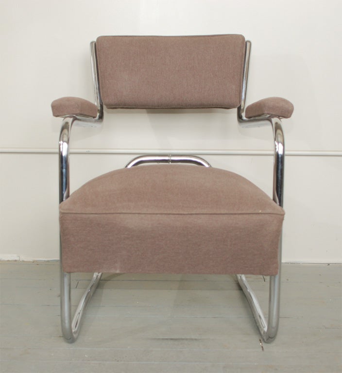 Bauhaus Style Tubular Armchairs.