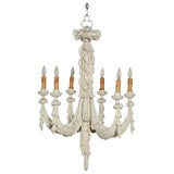 French Carved Wood "Drapery" Chandelier