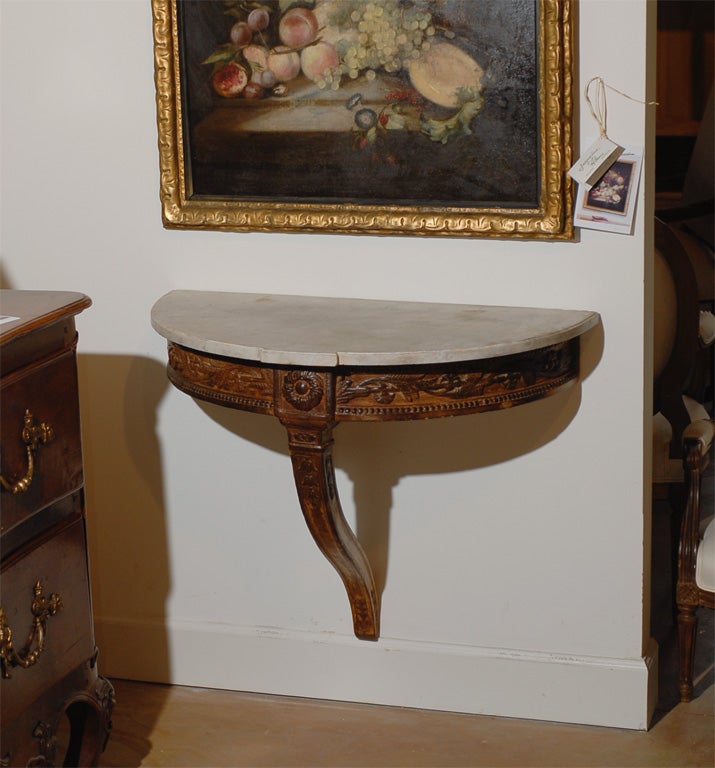 18th Century Swedish Marble Top Console - Gustavian, One of a kind.  Visit our site at www.jadamsantiques.com.