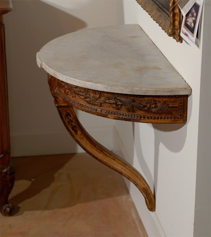 18th Century and Earlier 18th Century Swedish Marble Top Console - Gustavian