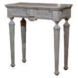Swedish Painted Marble Top Console Louis XVI