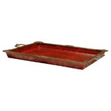 Antique Porcelain and Bronze Tray