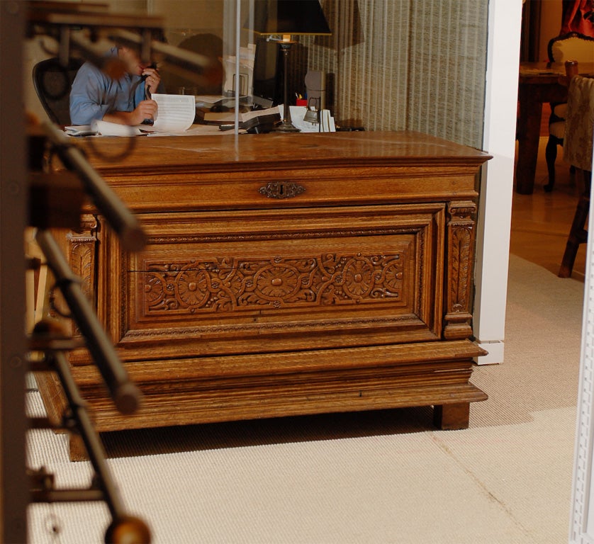 Beautifully Carved Oak Coffer
