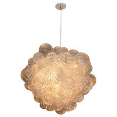 Clear Handblown Glass Bubble Chandelier