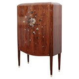 Fine Cabinet by Jules Leleu Inlaid with Mother of Pearl & Ebony