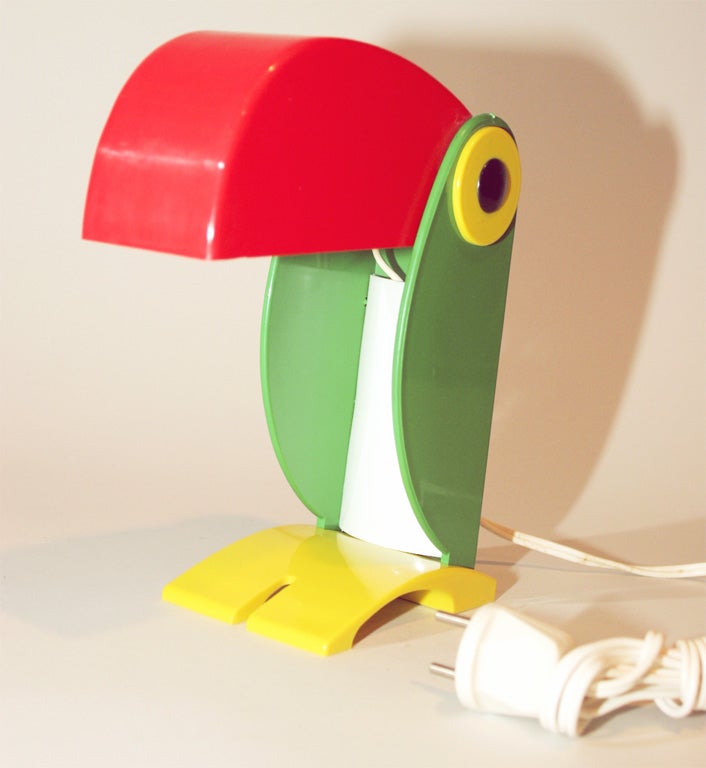 Late 20th Century Italian Plastic 1970's Toucan Lamp