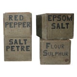 Antique Four Wooden General Store Containers