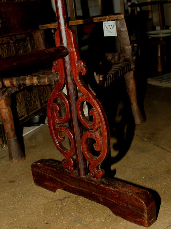 Chinese Robe Rack / Headboard with Serpent Heads