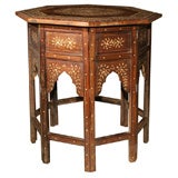 Indian Octogonal Inlaid Table