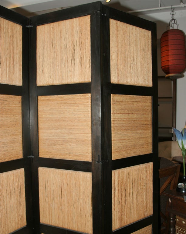 Dominican Vicente Wolf Four-Panel Screen For Sale