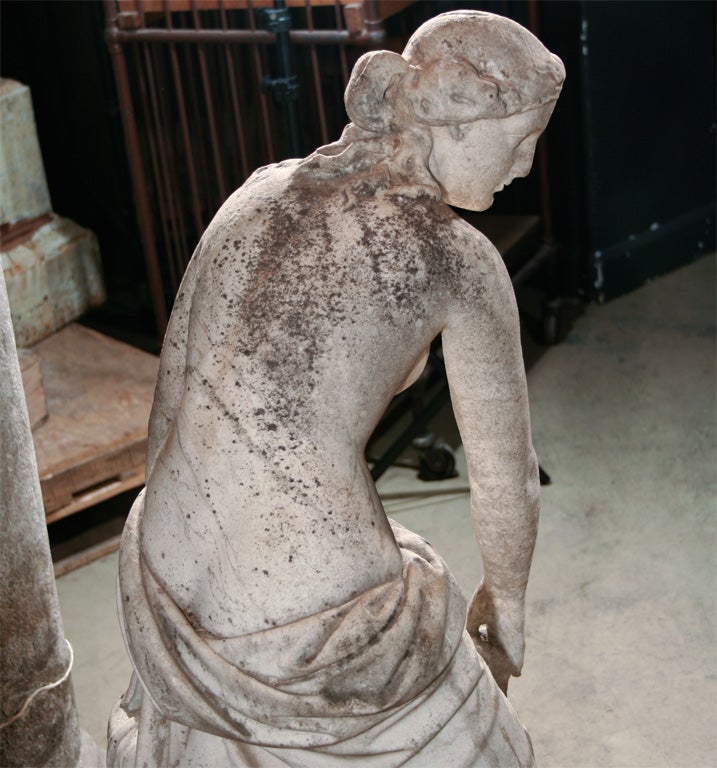 19th Century 19th century English marble statue For Sale