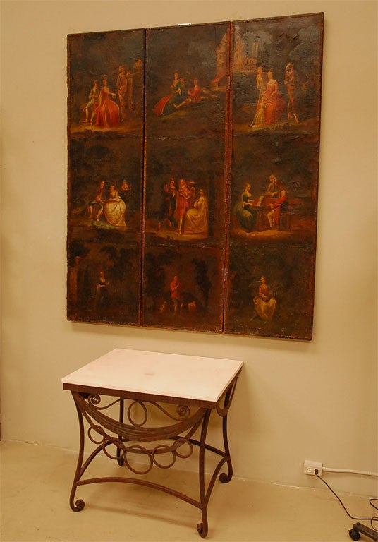 18th Century French Painted Screen