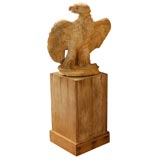 Vintage Sculpted Eagle on Wooden Stand