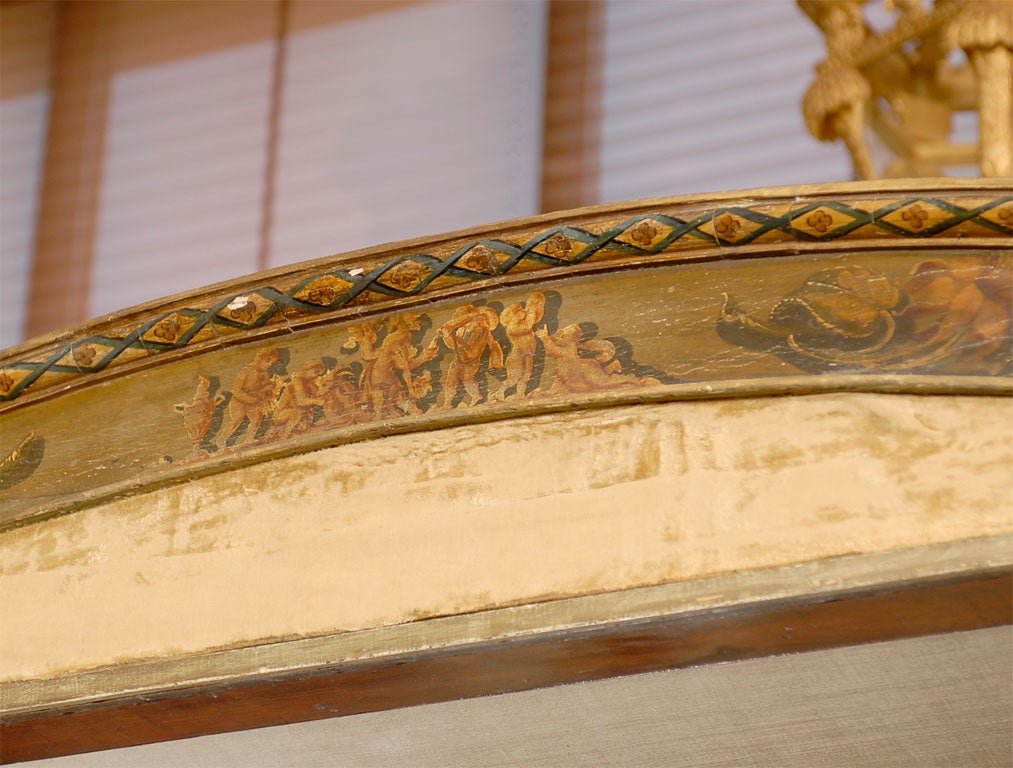 English A George III Mahogany & Painted Four-Post Tester Bed, ca. 1790
