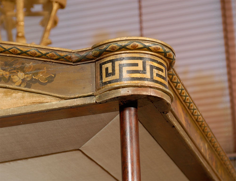 18th Century and Earlier A George III Mahogany & Painted Four-Post Tester Bed, ca. 1790