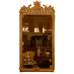 Large and Impressive Painted and Parcel-Gilt Mirror, circa 1850