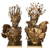 Pair of Amazing Menichetti Sculptures