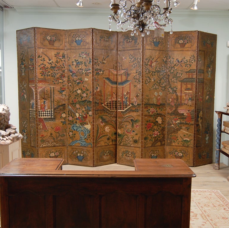Late 18th Century English Eight Fold Panel