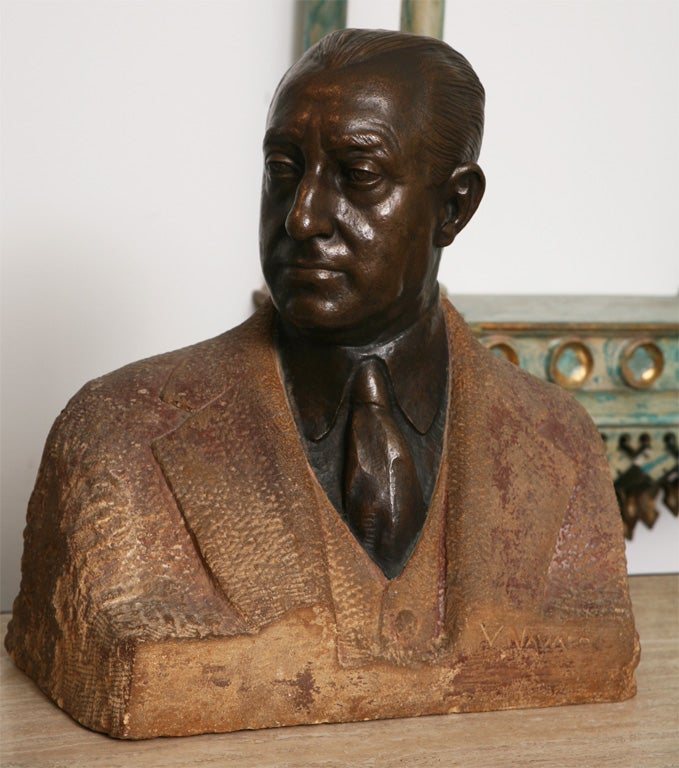 Bronze and Stone Bust