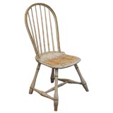 19THC ORIGINAL WHITE PAINTED  WINDSOR CHAIR FROM PENNSYLVANIA