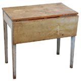 19THC 0RIGINAL GREY PAINTED  DROP LEAF TABLE