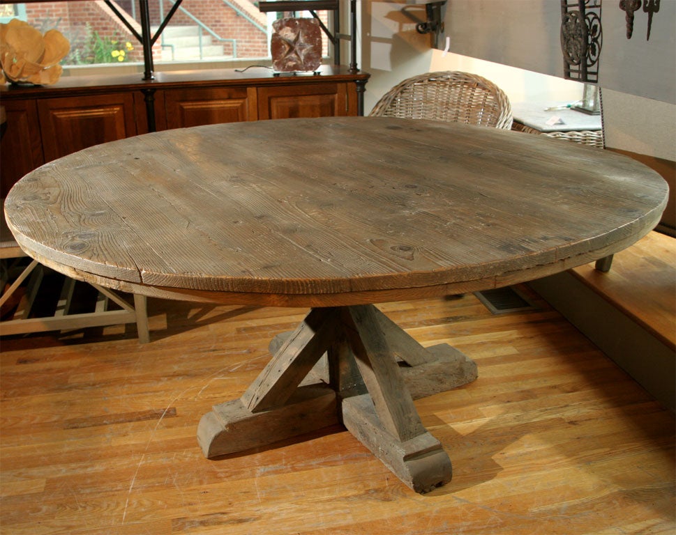 Rustic Round Dining Table 1