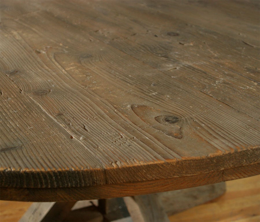 Rustic Round Dining Table 2