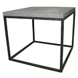 Iron and Blustone Side Table