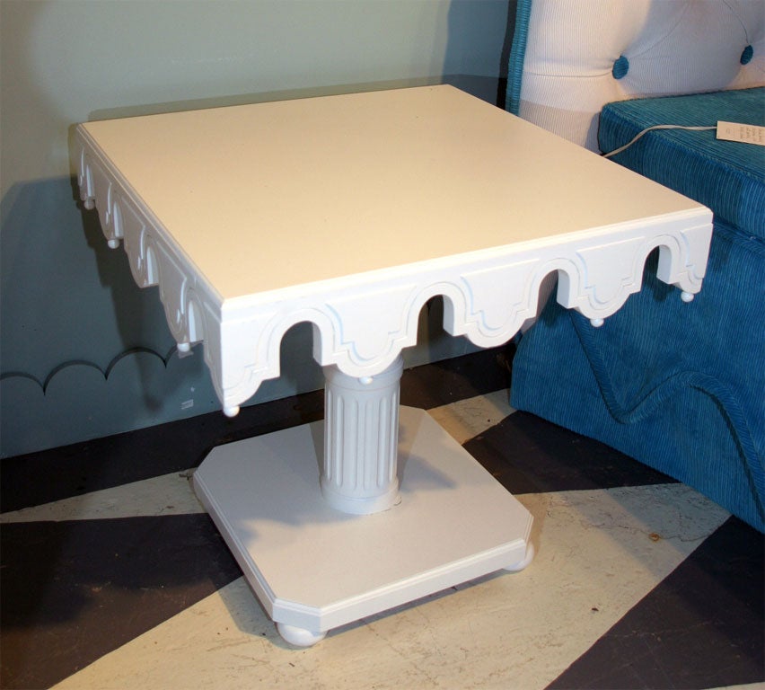 Pair of Crenelated Side Tables 1