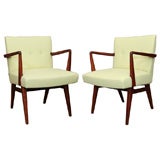 Jens Risom dining chairs with walnut frames-set of 6 available