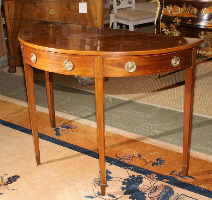 Hepplewhite Demilune Console