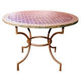 mosaic top, indoor- outdoor, round table