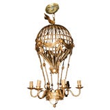 Gilt French Hot Air Balloon Chandelier 6 arm
