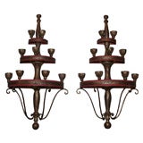 PAIR Italian Gilt and Tole Candle Sconces