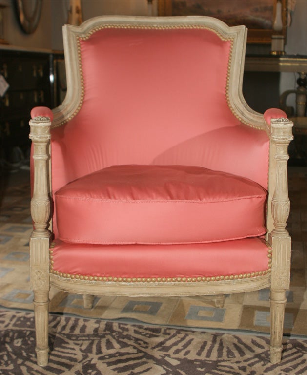 French Pair Maison Jansen Louis XVI Bergere Chairs