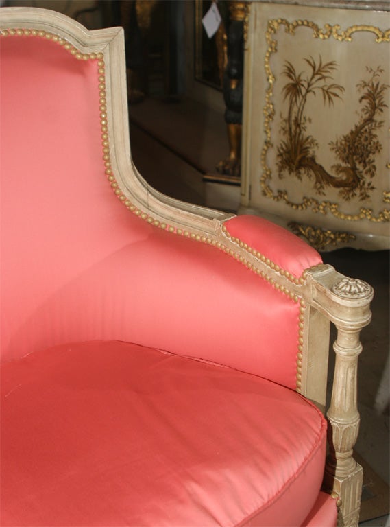 20th Century Pair Maison Jansen Louis XVI Bergere Chairs