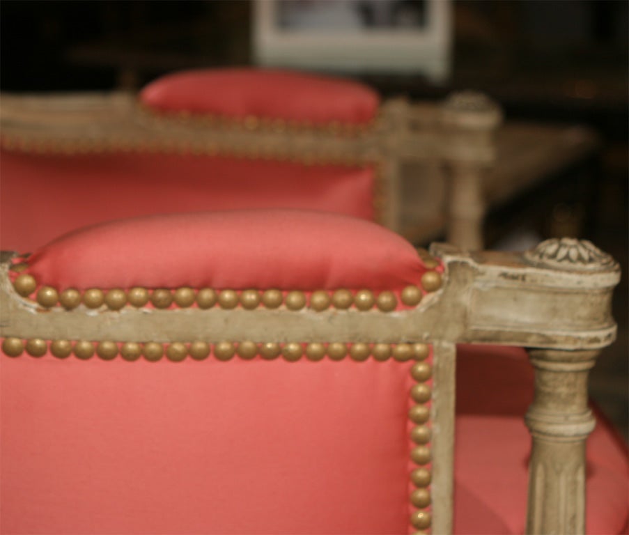 Pair Maison Jansen Louis XVI Bergere Chairs 1