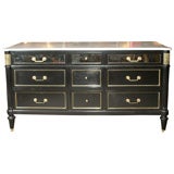 Maison Jansen Ebonized Chest of Drawers Commode
