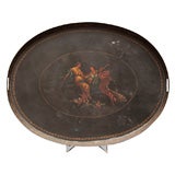 LARGE TOLE PAINTED TRAY