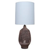 Vintage A Single Textured Ceramic Table Lamp by Design Technics.