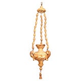ITALIAN GILT WOOD AND CREAM PAINT LANTERN